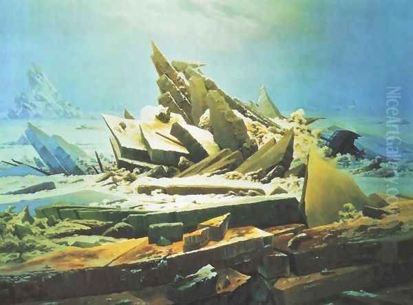 Wreck of the Hope Oil Painting by Caspar David Friedrich