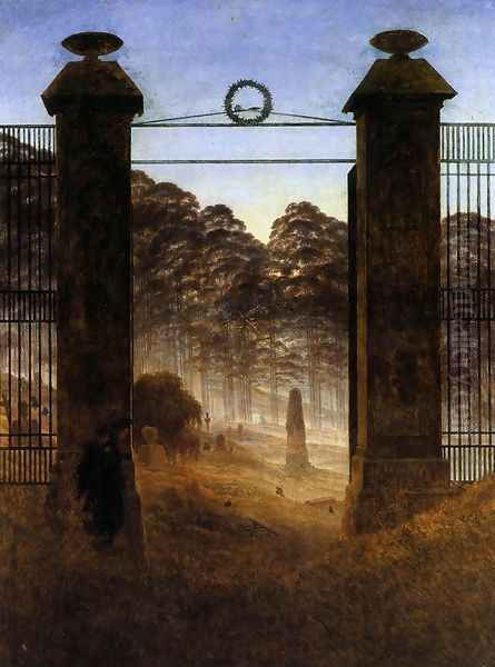 The Cemetery Entrance 1825 Oil Painting by Caspar David Friedrich