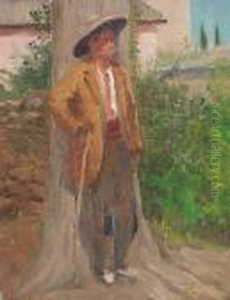 Resting, Spanish Style (no. 900) Oil Painting by William Posey Silva