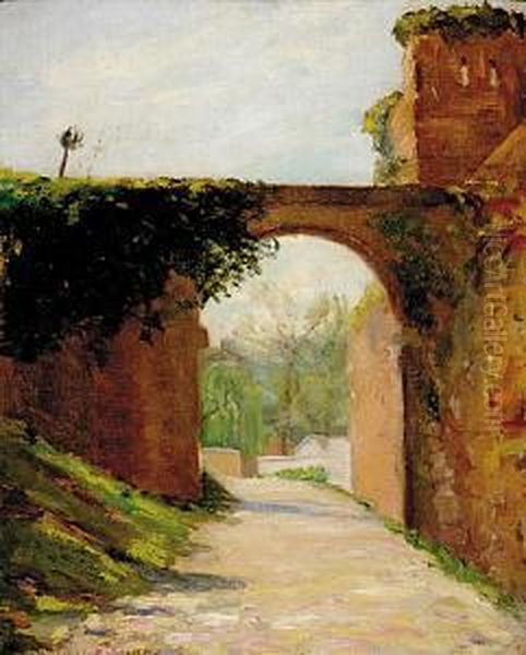 Gates Granada Spain Oil Painting by William Posey Silva