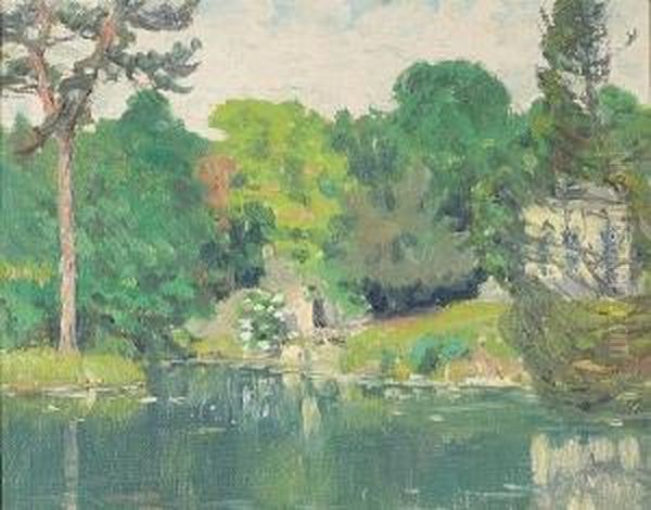 Pool, Versailles (no. 1011) Oil Painting by William Posey Silva