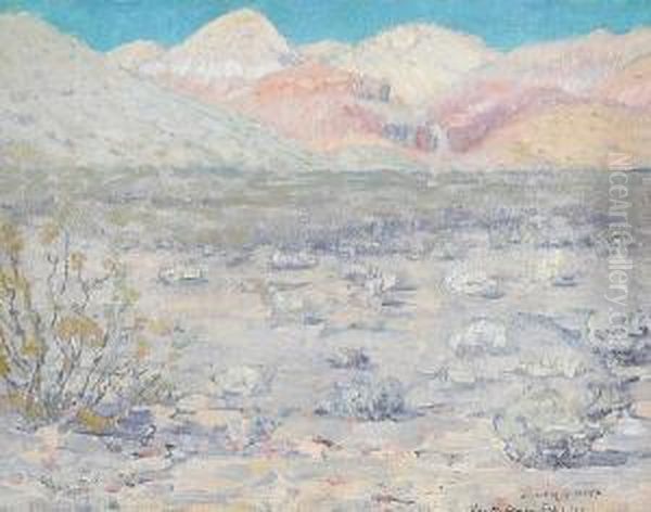 Red Rock Canyon From The Mojave (no. 144), 1927 Oil Painting by William Posey Silva