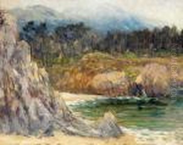 Small Beach - Lobos (no. 1394) Oil Painting by William Posey Silva