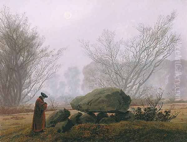 A Walk at Dusk Oil Painting by Caspar David Friedrich