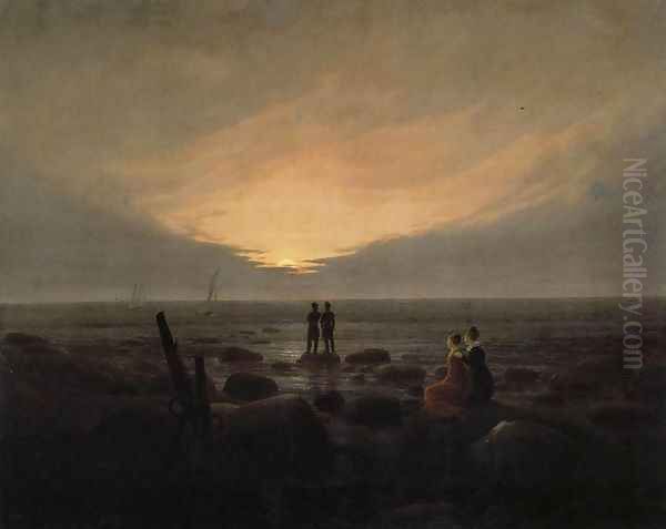 Moonrise by the Sea Oil Painting by Caspar David Friedrich