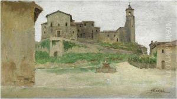 Paesaggio Toscano Oil Painting by Filadelfo Simi