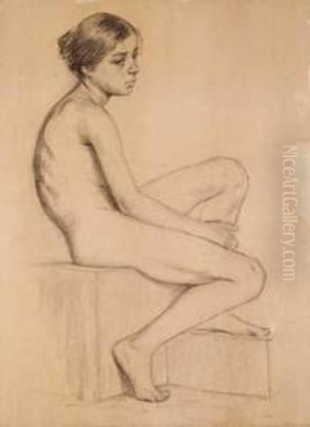 Nudo Femminile Oil Painting by Filadelfo Simi