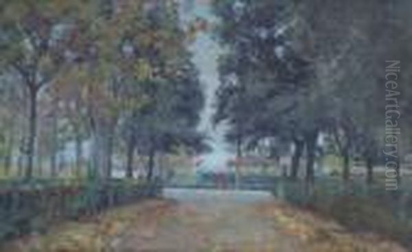 Veduta Di Parco Oil Painting by Filadelfo Simi