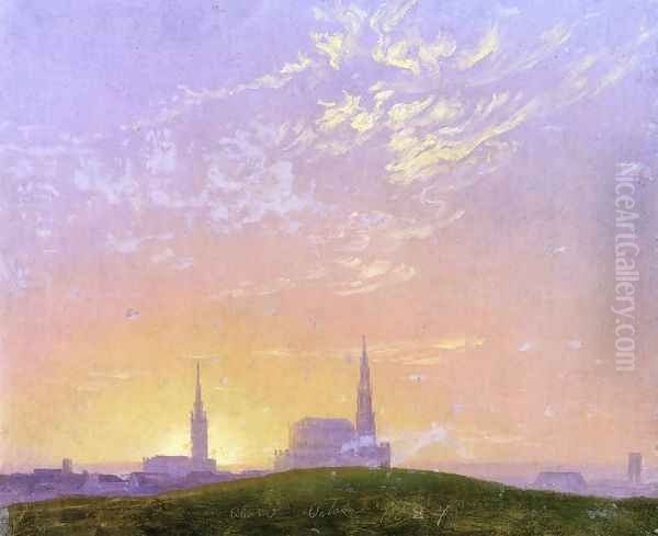 Abend Oil Painting by Caspar David Friedrich