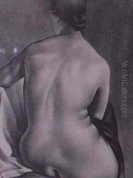 Seated Female Nude Oil Painting by Simkha Simkhovitch