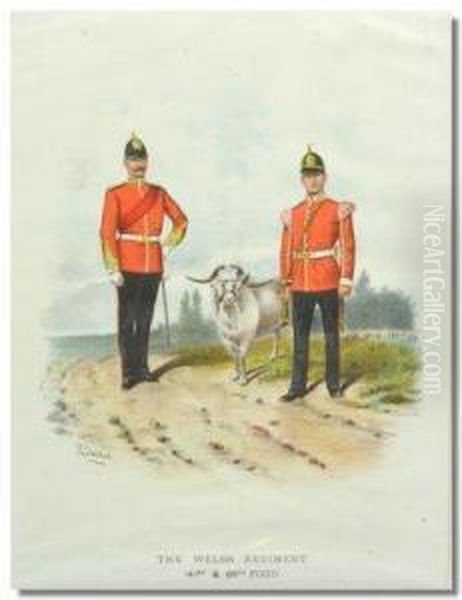 The Welsh Regiment Oil Painting by Richard Simkin