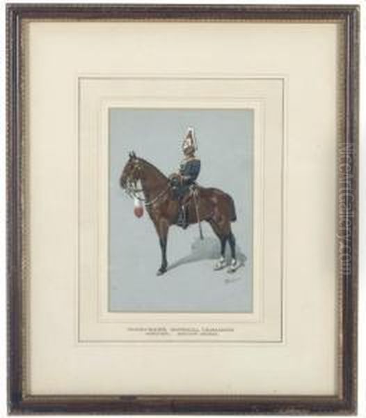 A Derbyshire Imperial Yeomanry Officer, Review Order Oil Painting by Richard Simkin