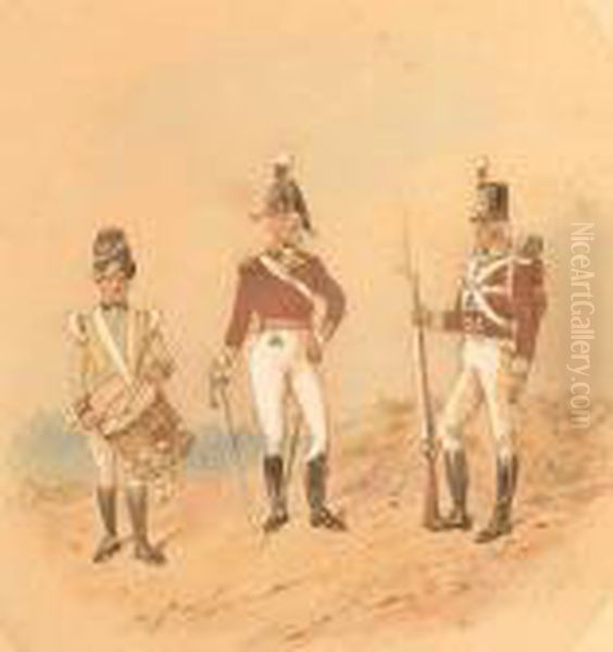 'the 57th (west Middlesex) Regiment Of Foot, 1804. Oil Painting by Richard Simkin