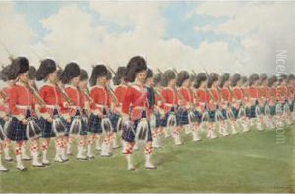 The King's Fusiliers Oil Painting by Richard Simkin