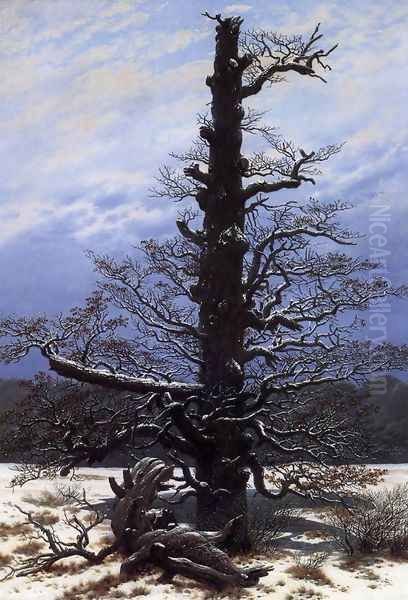 The Oaktree in the Snow 1829 Oil Painting by Caspar David Friedrich