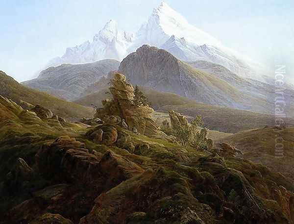 The Watzmann 1824-25 Oil Painting by Caspar David Friedrich