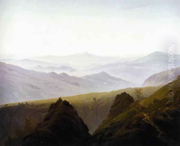 Morning in the Mountains 1822-23 Oil Painting by Caspar David Friedrich