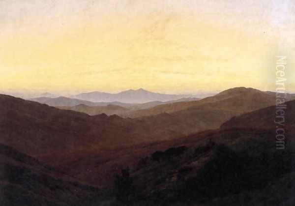 The Riesengebirge 1830-35 Oil Painting by Caspar David Friedrich