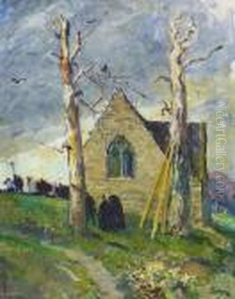 Chapelle A Sainte-marine Oil Painting by Lucien Simon