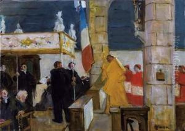 Ceremonie Oil Painting by Lucien Simon