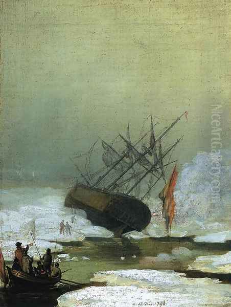 Wreck in the Sea of Ice 1798 Oil Painting by Caspar David Friedrich