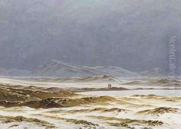 Nordic Landscape, Spring (Eine nordische Fruhlingslandschaft) Oil Painting by Caspar David Friedrich