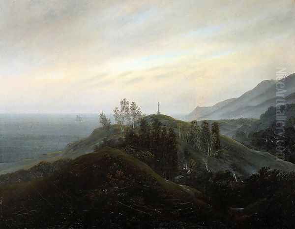 View of the Baltic 1820-25 Oil Painting by Caspar David Friedrich