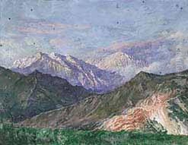 Alpi Panie Oil Painting by Attilio Simonetti