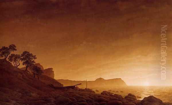 Cape Arkona Oil Painting by Caspar David Friedrich