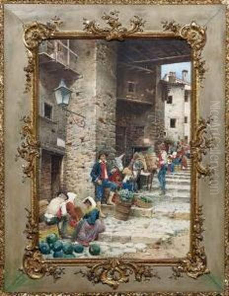 Venditori Oil Painting by Scipione Simoni