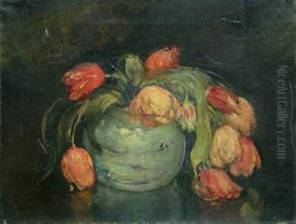 Tulipes Oil Painting by Michel Simonidy