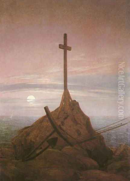 The Cross on the Baltic Oil Painting by Caspar David Friedrich