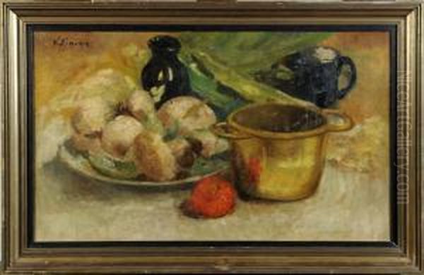 Nature Morte Aux Legumes Oil Painting by Victor Simonin