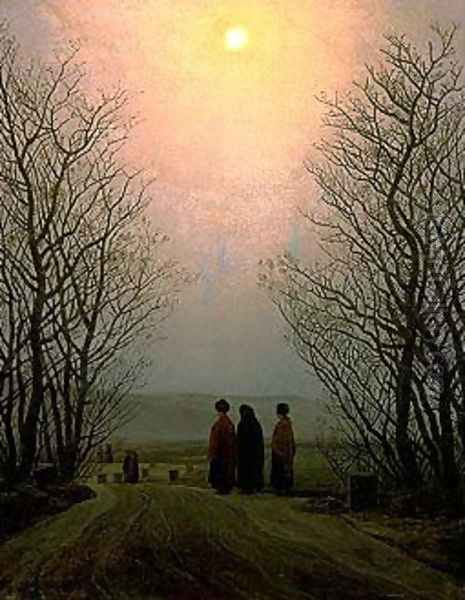 Easter Monday Oil Painting by Caspar David Friedrich