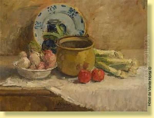 Composition Aux Legumes Oil Painting by Victor Simonin