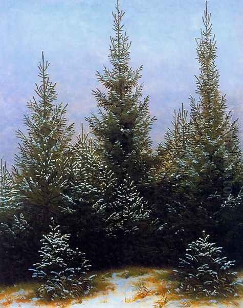 Pine Thicket Oil Painting by Caspar David Friedrich