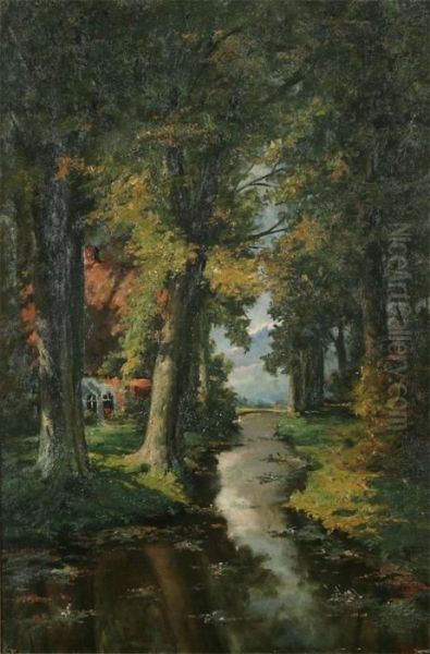 Woodview Oil Painting by Jan Frans Simons