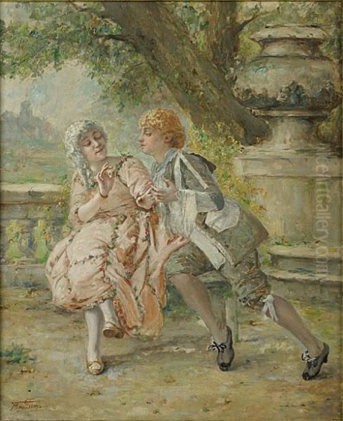 Les Amoureux Oil Painting by Jan Frans Simons