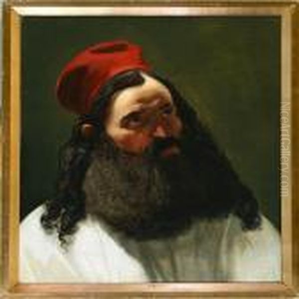 Model Study Of An Armenian Oil Painting by Niels Simonsen