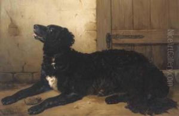 The Faithful Hound Oil Painting by Niels Simonsen