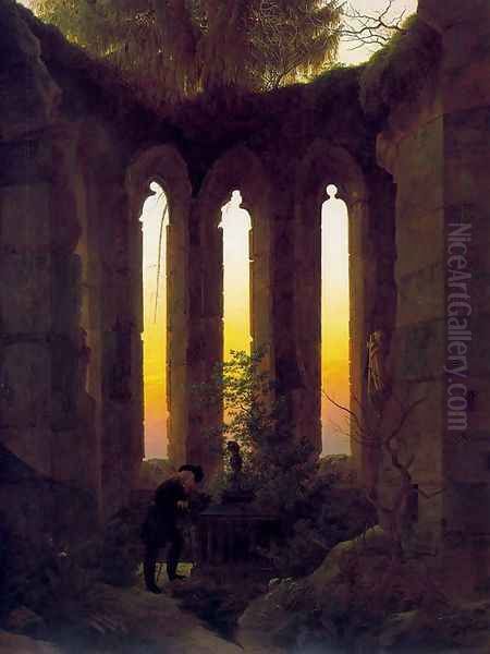 Hutten's Tomb Oil Painting by Caspar David Friedrich