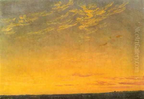 Evening with clouds Oil Painting by Caspar David Friedrich