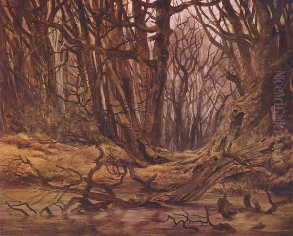 Forest in the late autumn Oil Painting by Caspar David Friedrich