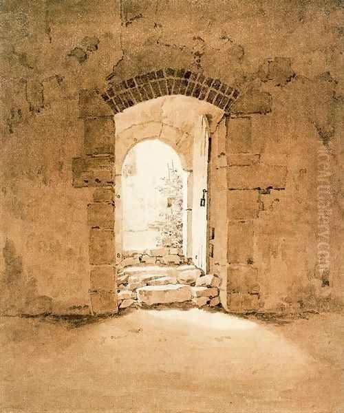 Doorway in the Fürstenschule Meissen Oil Painting by Caspar David Friedrich