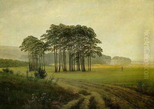 Midday Oil Painting by Caspar David Friedrich