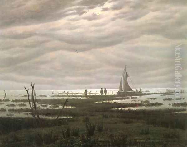 Flat country shank at Greifswalder Bodden Oil Painting by Caspar David Friedrich