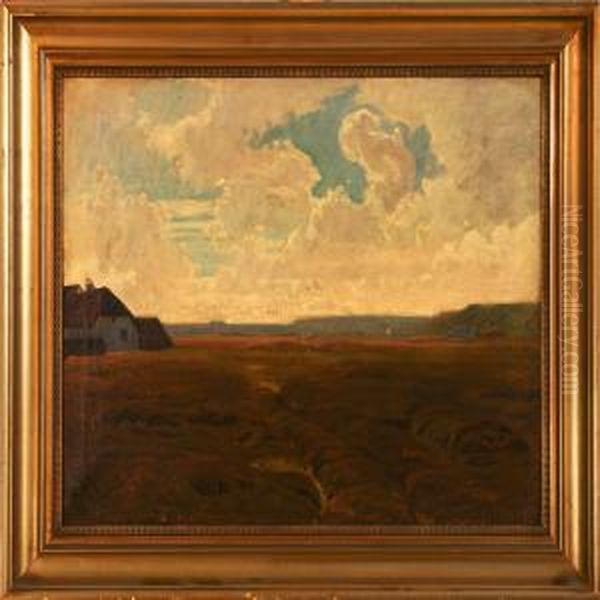 Moor Landscape Oil Painting by Knud Sinding