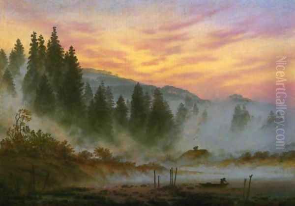 Morning Oil Painting by Caspar David Friedrich