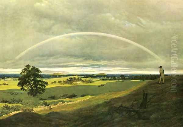 Landscape with rainbow Oil Painting by Caspar David Friedrich