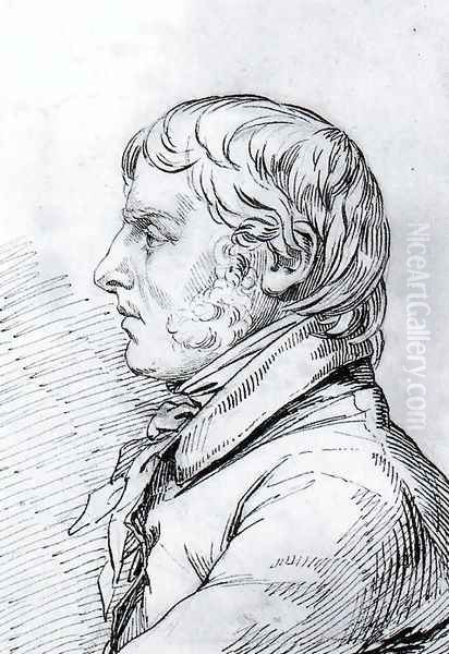 Self-portrait in profile Oil Painting by Caspar David Friedrich